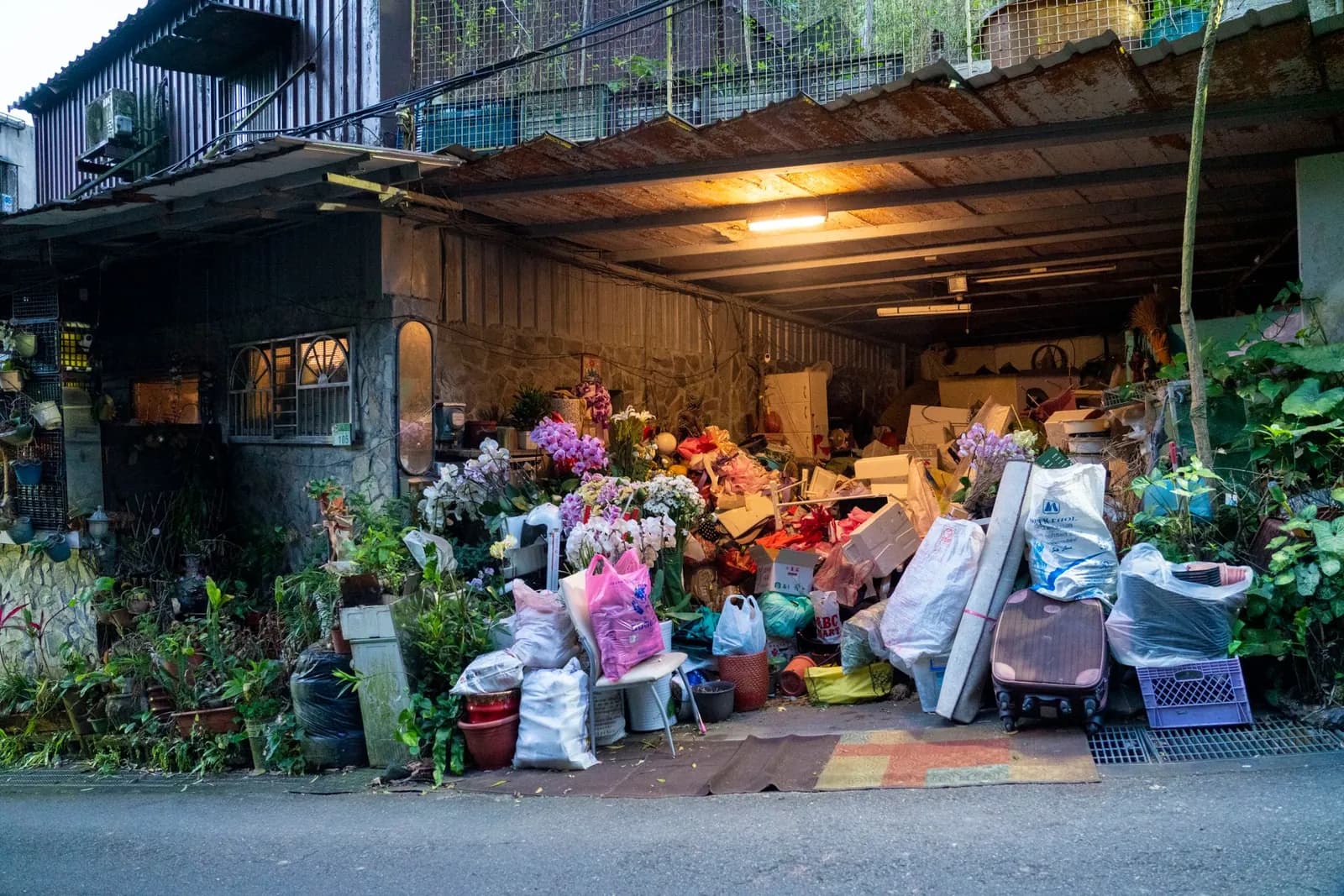 Débarras d'un garage encombré